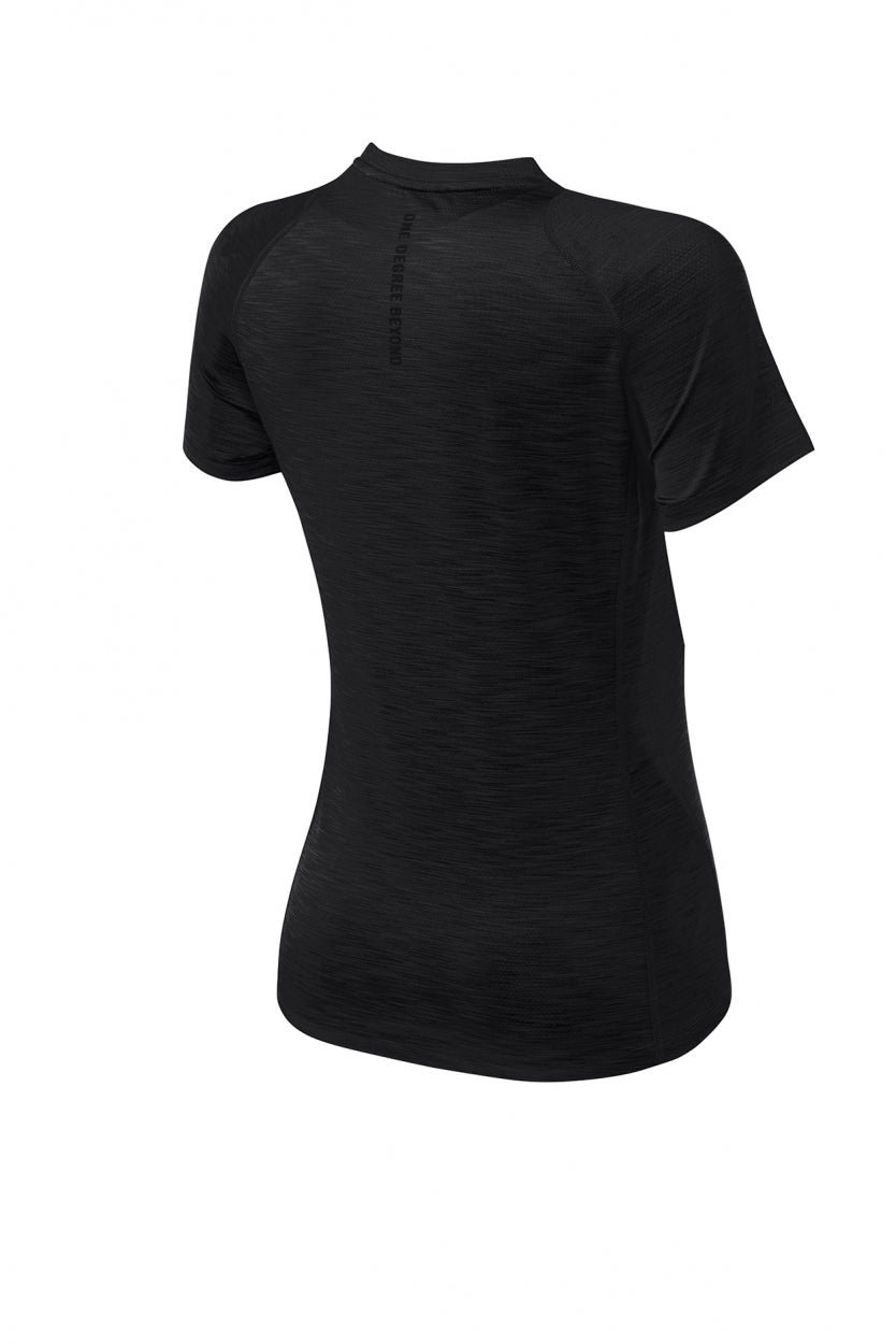 361-QU!K HEATHER MESH SHORT SLEEVE