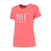 361-QU!K HEATHER MESH SHORT SLEEVE  LOGO